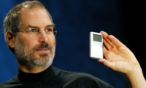 Apple CEO Steve Jobs introduces the new mini iPod in San Francisco in 2004